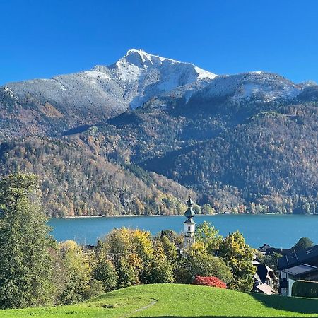 Ferienwohnung Schossleitner - Der Wohlfuehl-Ansitz Am Wolfgangsee Mit Weitblick Sankt Gilgen Exterior foto